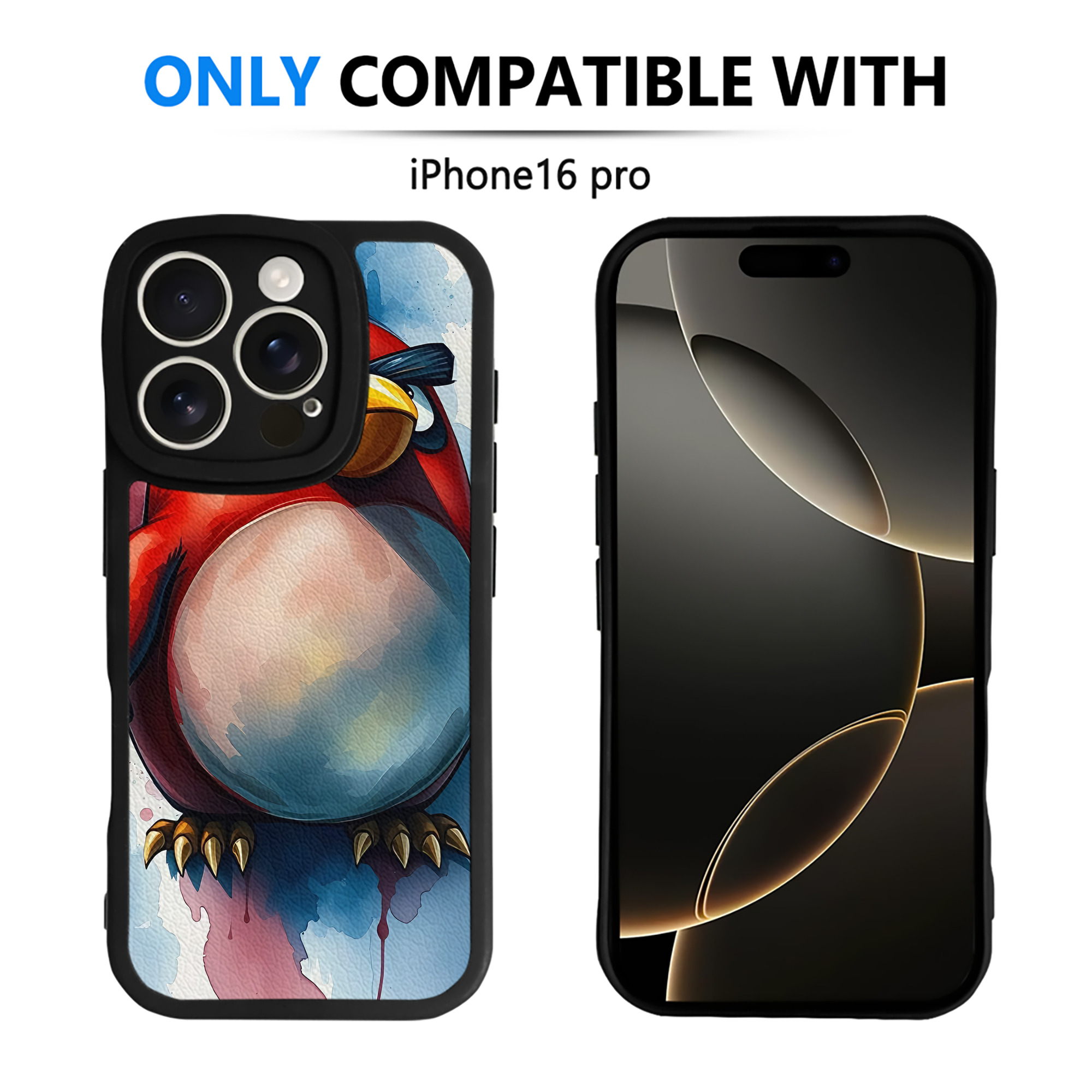 （画像用） Angry Birds アングリーバード 【iPhone 16シリーズ対応】シリコンスマホケース（レザー調） 材質：シリコン